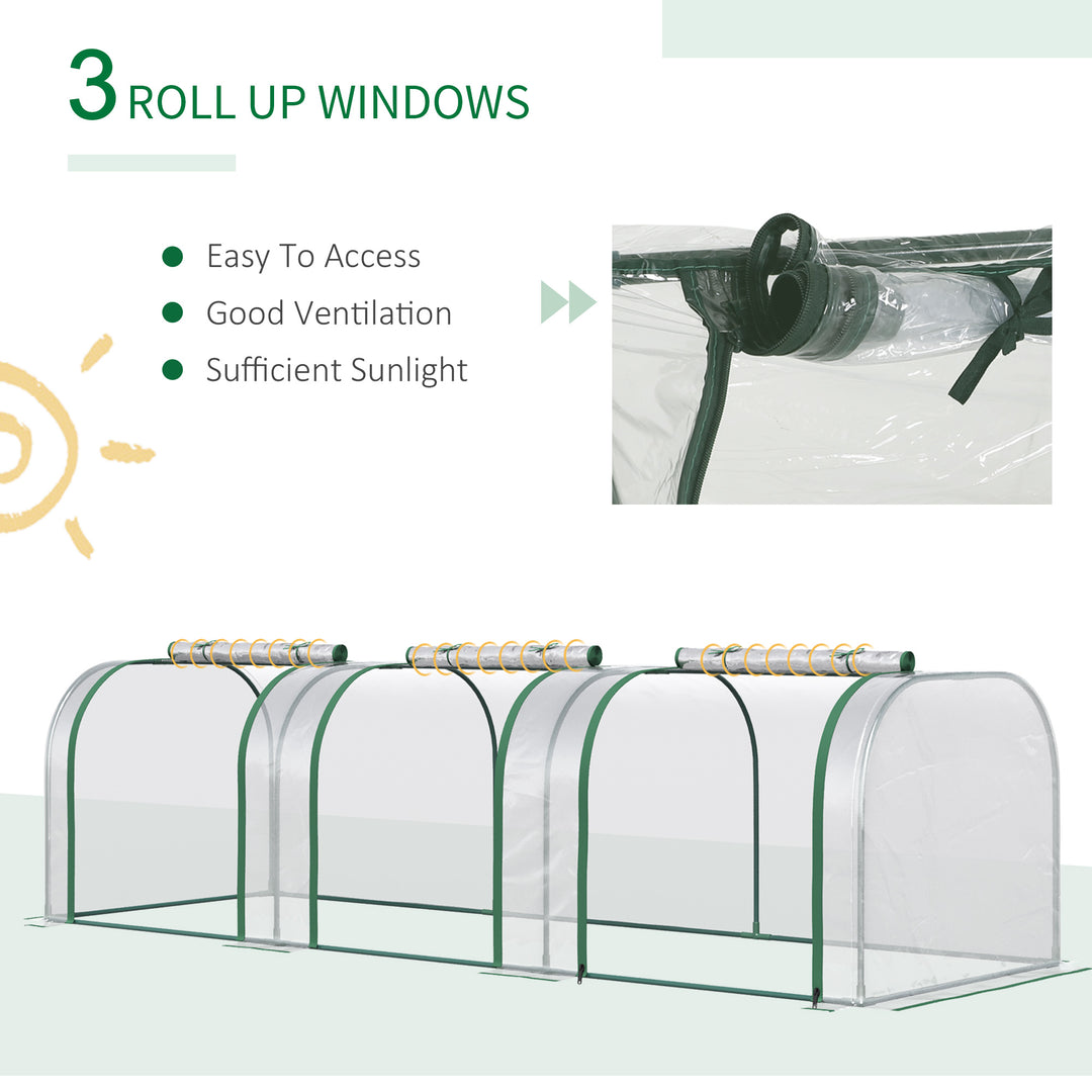 Transparent Tunnel Greenhouse: PVC Grow House with Steel Frame