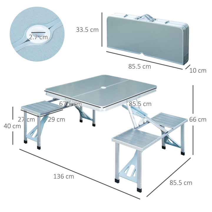 Folding Camping Table and Chairs Set