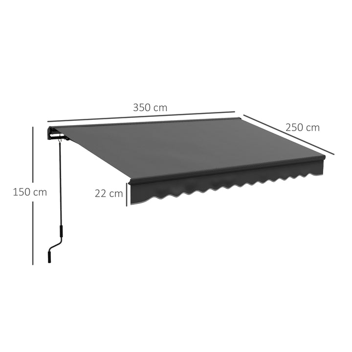 3.5 x 2.5m Aluminium Frame Electric Awning