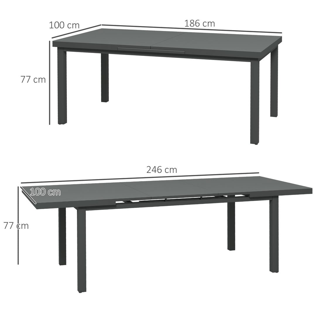 Aluminium Garden Table for 6-8