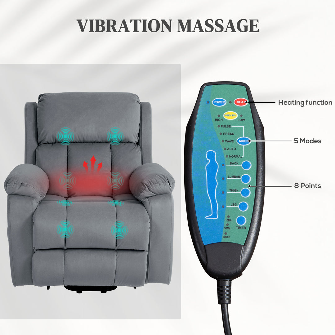 Power Lift Riser and Recliner Chair with Vibration Massage