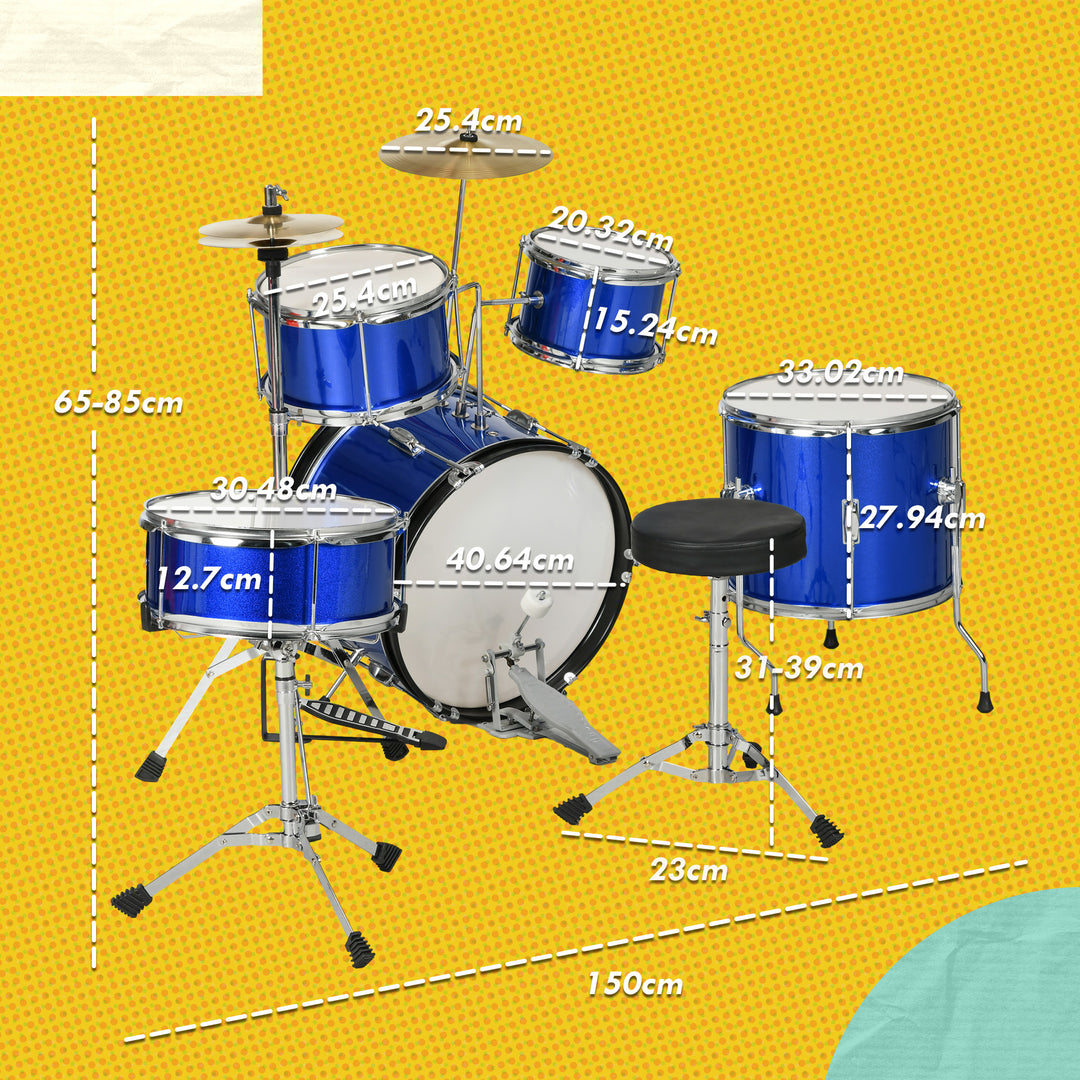 11 Piece Kids Drum Kit w/ Stool