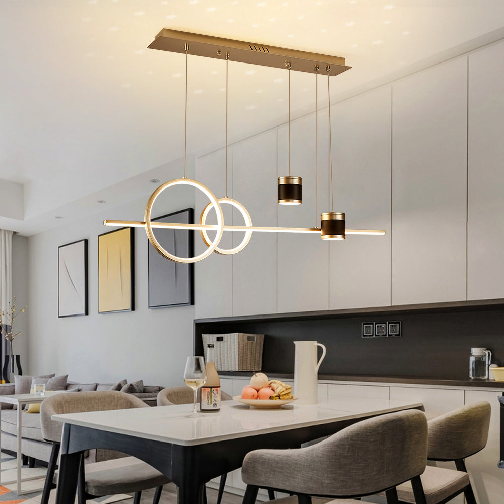 Gold Kitchen Island light Geometric Starry Pendant Light