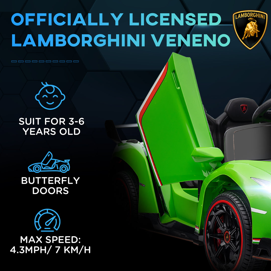 Lamborghini Veneno Licensed 12V Kids Electric Ride on Car w/ Butterfly Doors