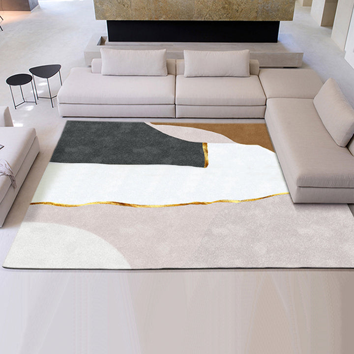 Modern Abstract Geometric Faux Cashmere Area Rug 1800mm x 2700mm For Living Room Bedroom