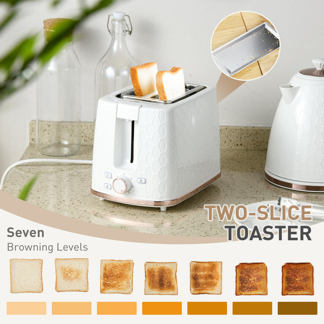 1.7L 3000W Fast Boil Kettle & 2 Slice Toaster Set