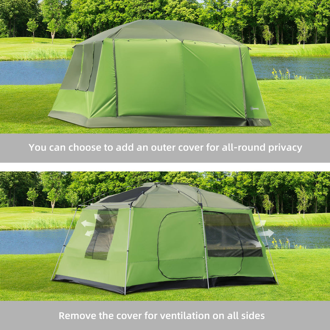 Two Room Dome Tent w/ Porch for 4-8 Man