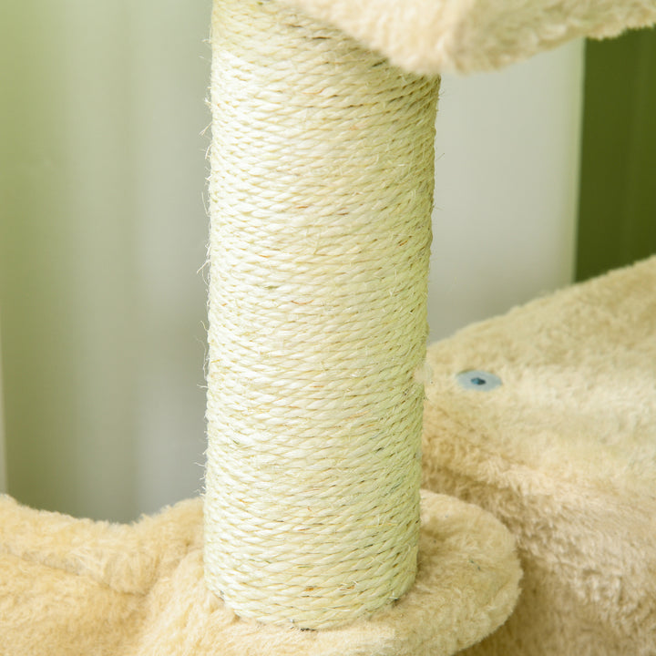 Tall Cat Tree for Indoor Cats with Multi-Tier Platforms