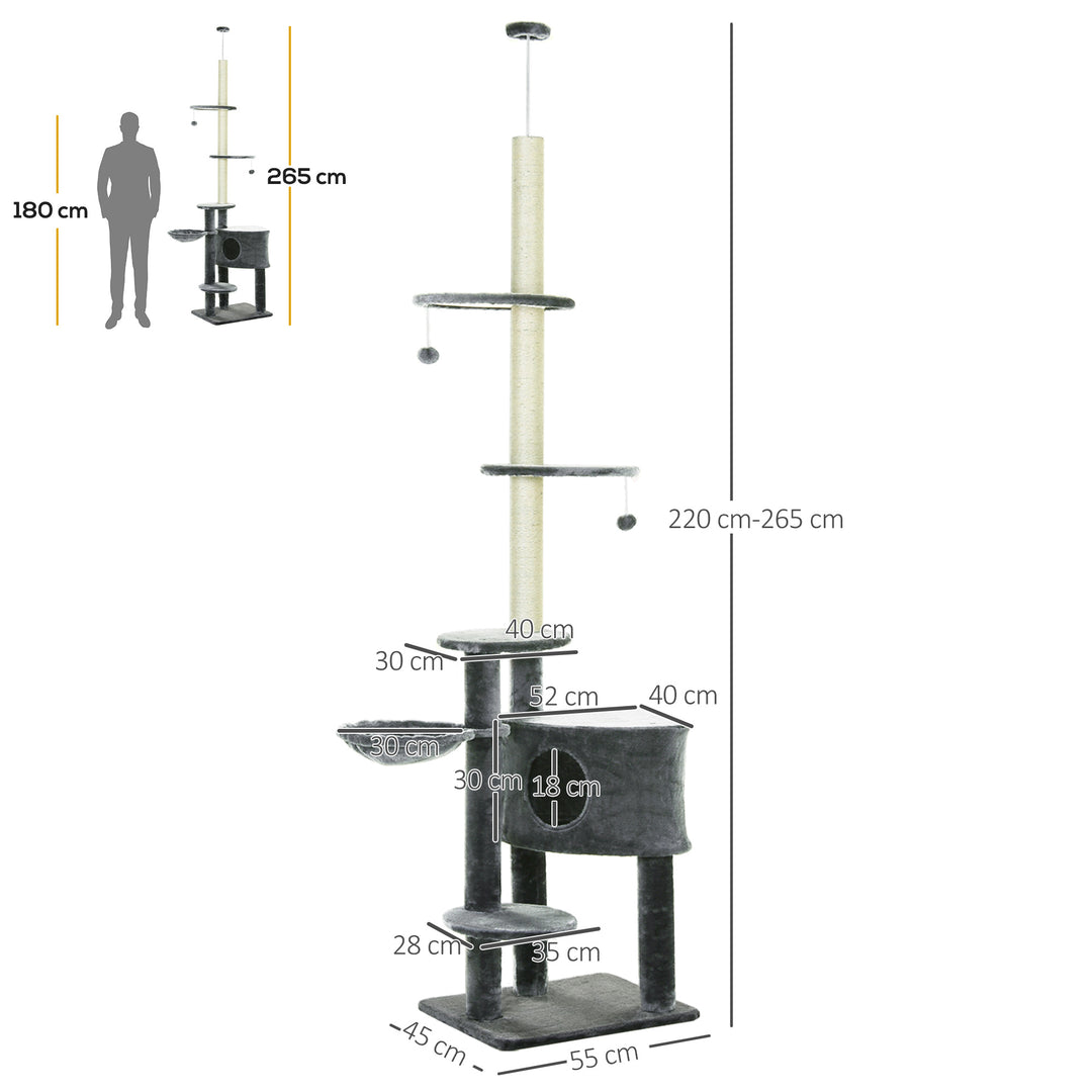 Vertical Cat Tree: Adjustable Height