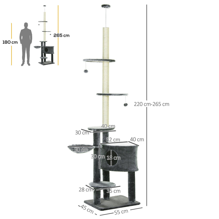 Vertical Cat Tree: Adjustable Height