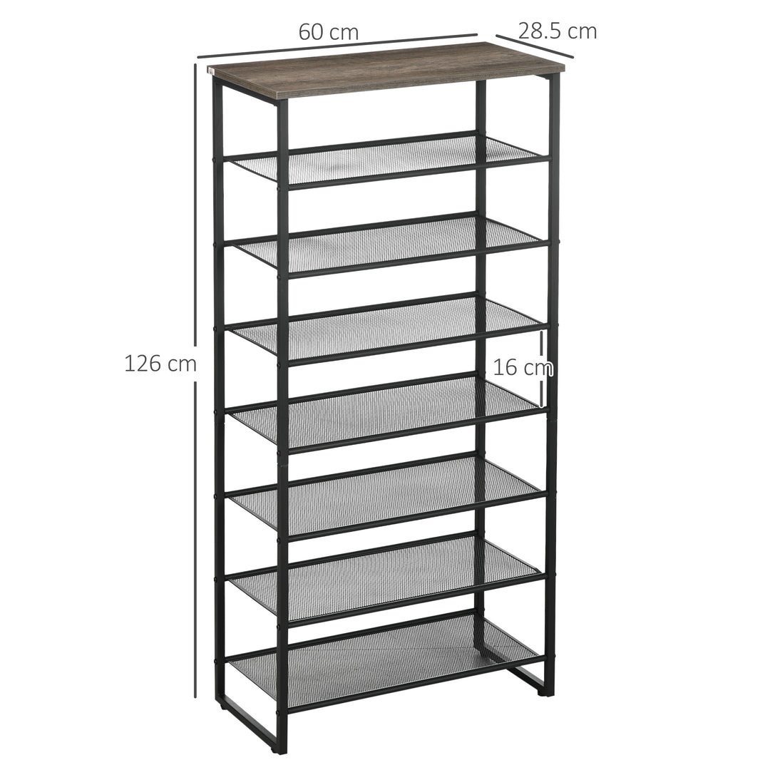 8-Tier Mesh Shelves Shoe Rack