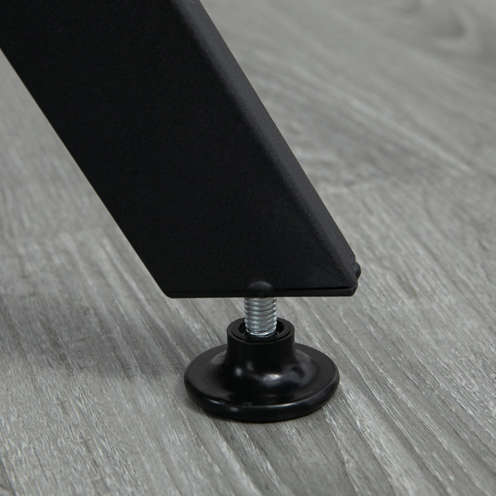 Round Kitchen Table with Black Legs Anti-slip Foot Pads