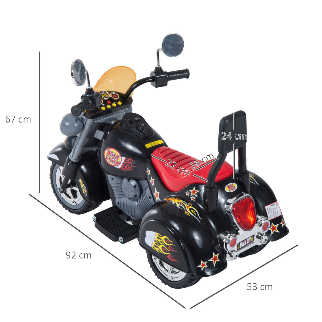 Electric Motorbike for Kids 6V Battery Powered Ride On Motorcycle with Lights and Sounds for 3-6 Years