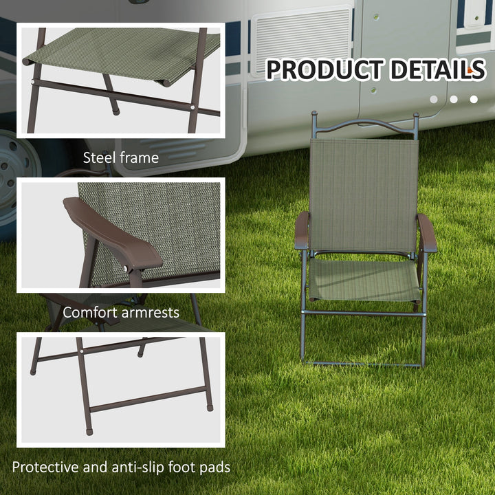 Folding Chairs Set: Armrest