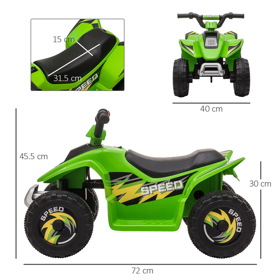 6V Kids Electric Toy Car ATV Toy Quad Bike Four Big Wheels w/ Forward Reverse Functions Toddlers aged 18-36 months