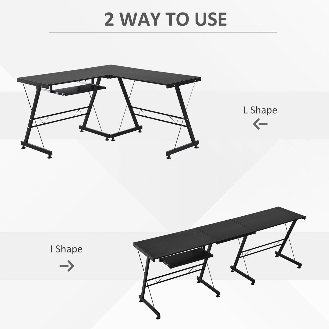 HOMCOM L-Shaped Gaming Desk