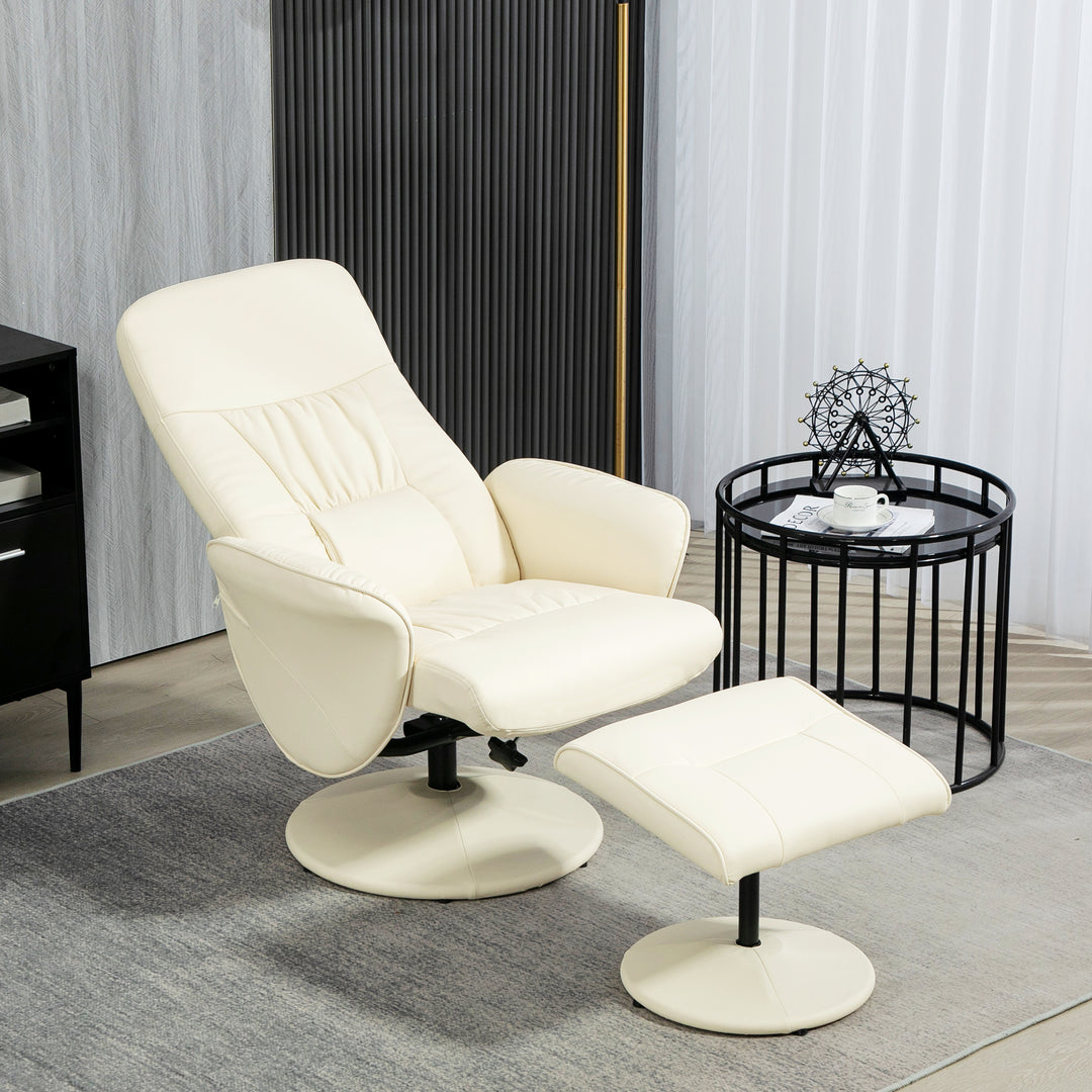 Swivel Recliner Chair with Footstool