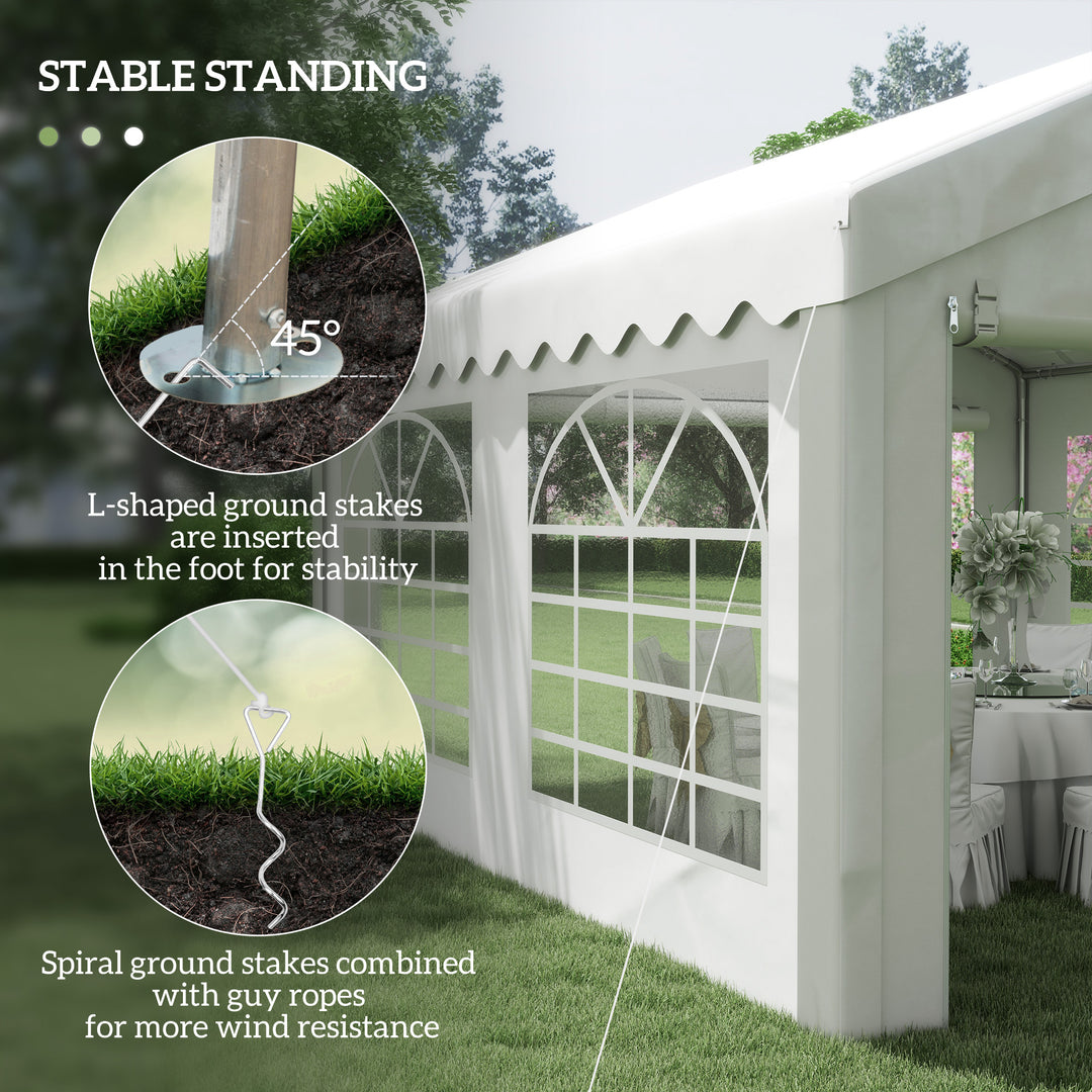 Portable Party Tent 4m x 4m Carport Shelter with Removable Sidewalls