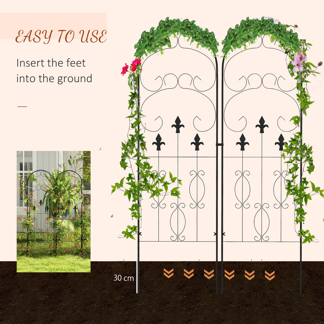 Decorative Trellis Set: Elegant Scroll Design