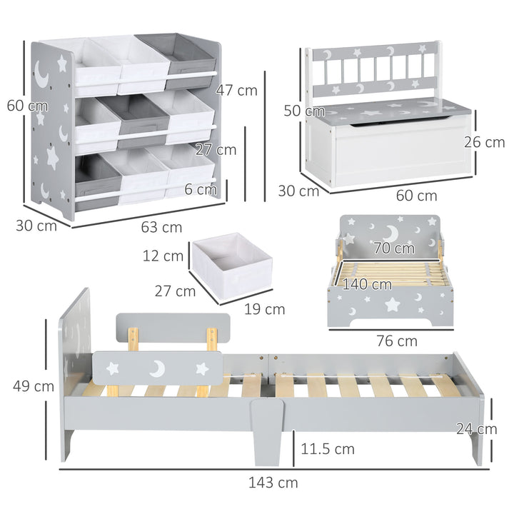 3PCs Kids Furniture Bedroom Set with Bed