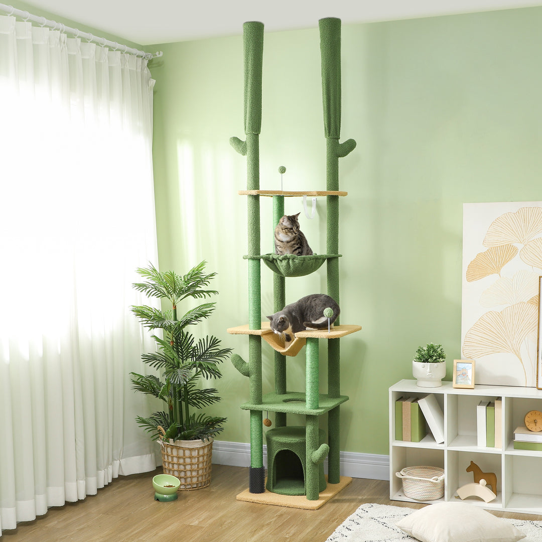 225-255cm Height Adjustable Floor to Ceiling Cat Tree