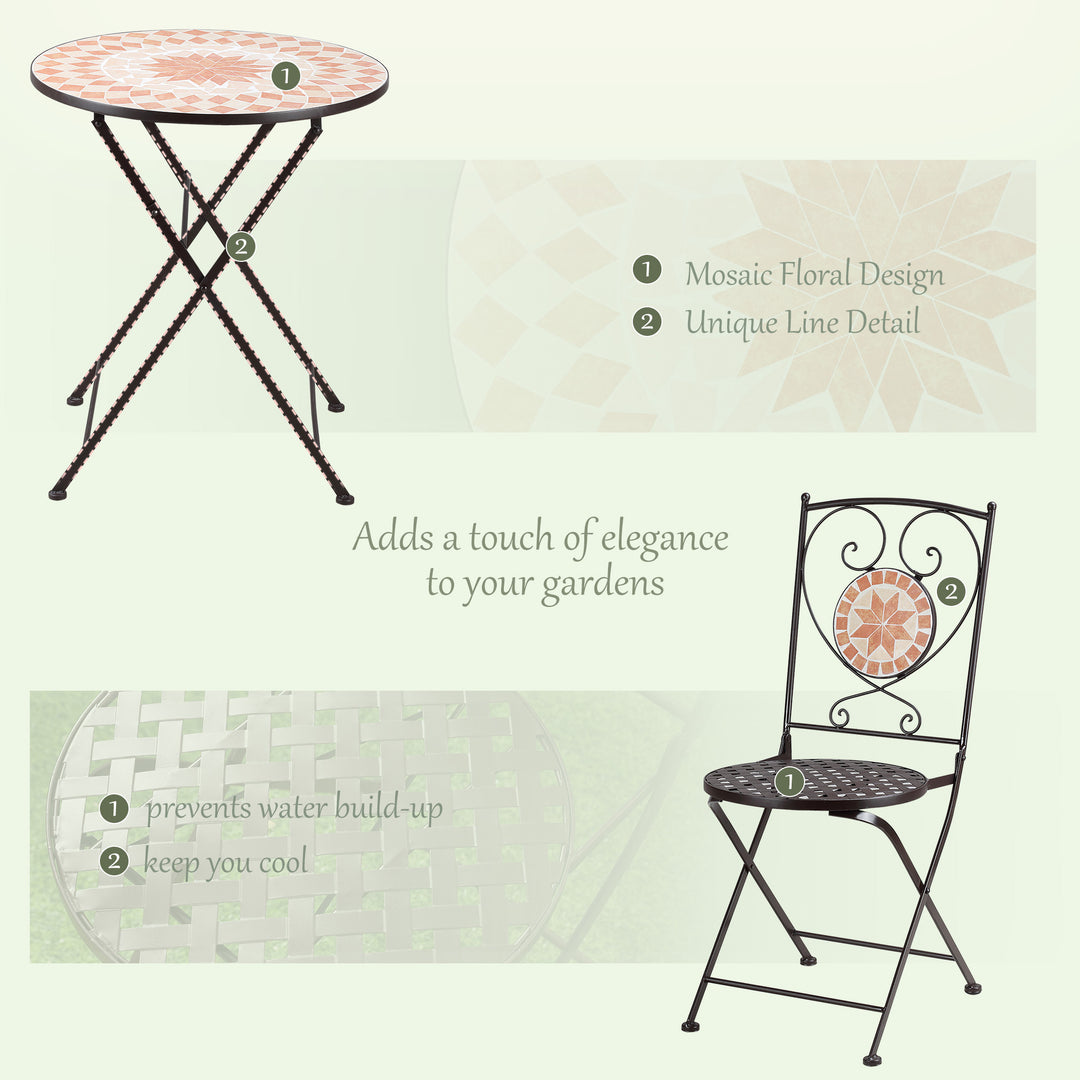 3 Piece Mosaic Bistro Set