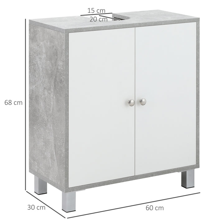 Kleankin Under-Sink Vanity Unit, White & Grey https://www.awin1.com/pclick.php?p=36134481992&a=1765756&m=17151 Aosom