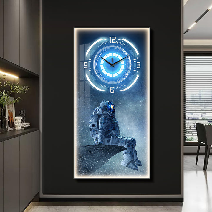 990mm Creative Sci-fi LED Wall Clock Lighting Wall Art Decoration