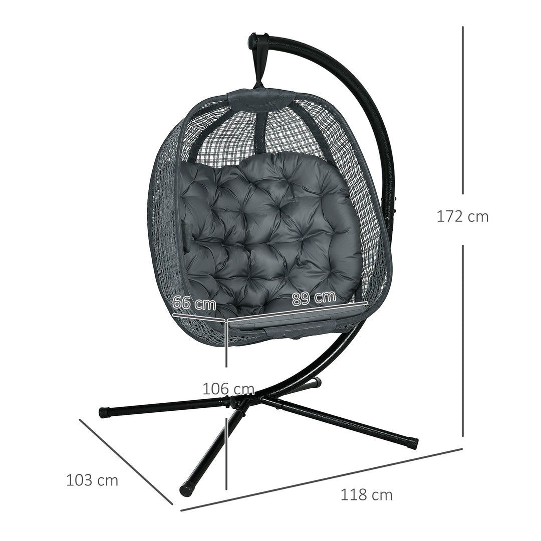 Outdoor Swing Chair w/ Thick Padded Cushion