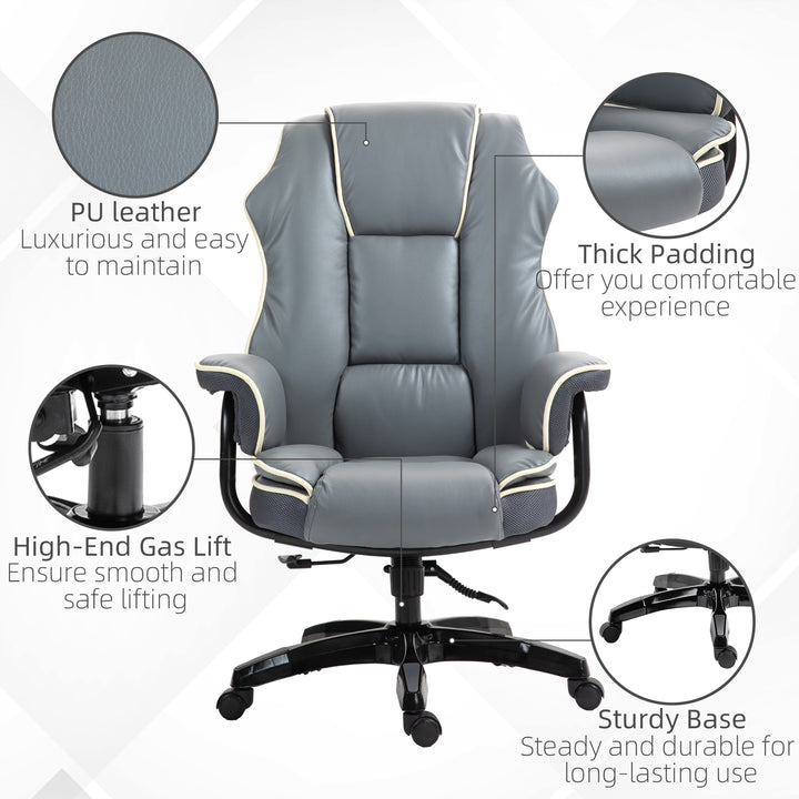 Vinsetto Home Office Chair, Reclining, Grey