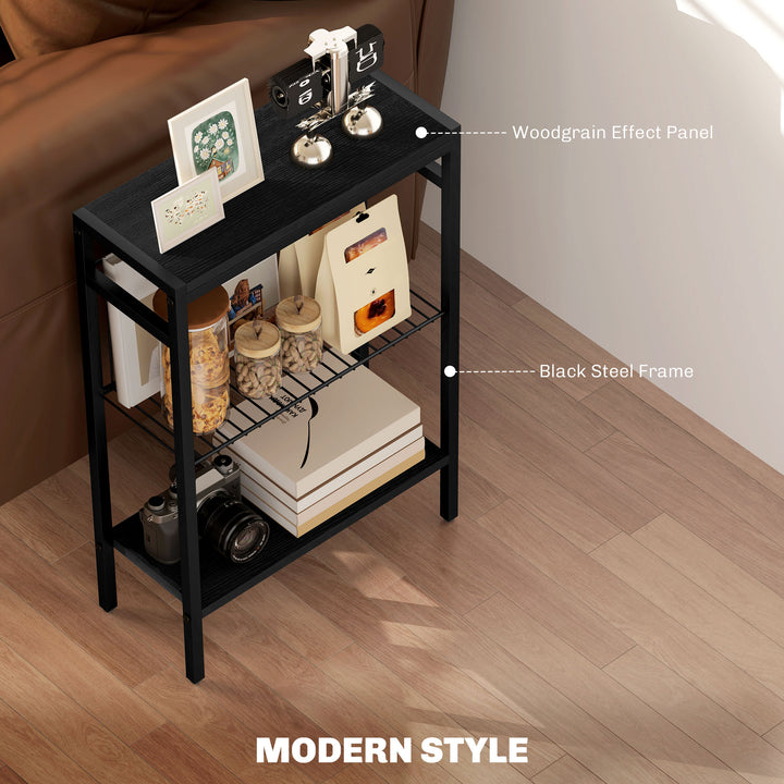 HOMCOM Steel Bedside Table