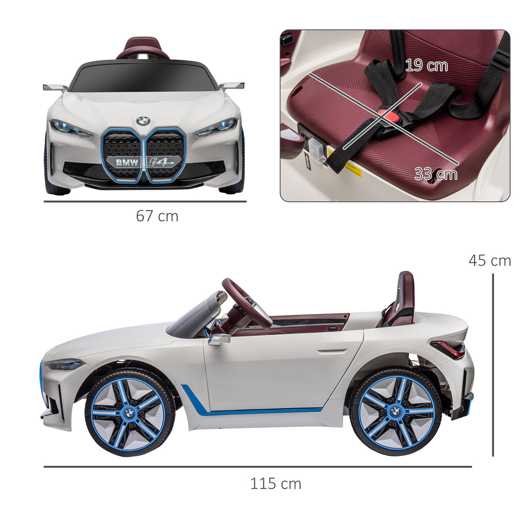 BMW i4 Licensed 12V Kids Electric Ride on Car w/ Remote Control