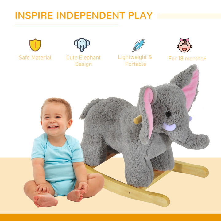 Plush Elephant Rocking Horse for Kids