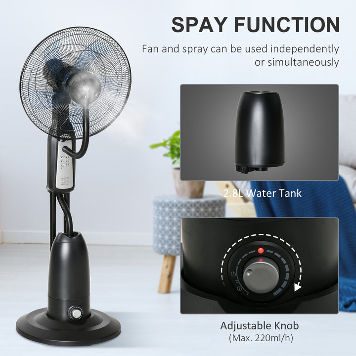 Pedestal Fan with Water Mist Spray