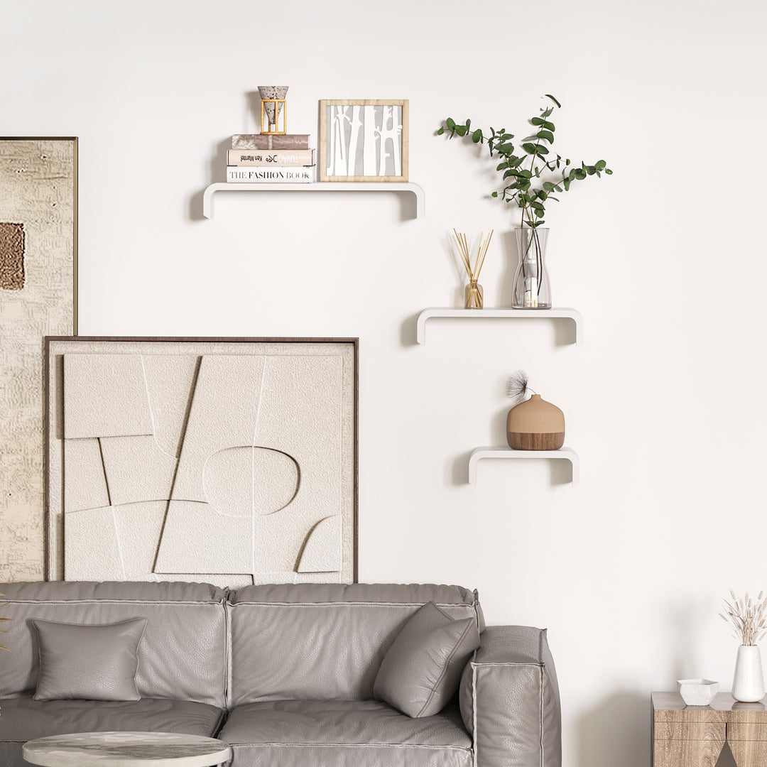 Floating U Shaped Wall Shelves