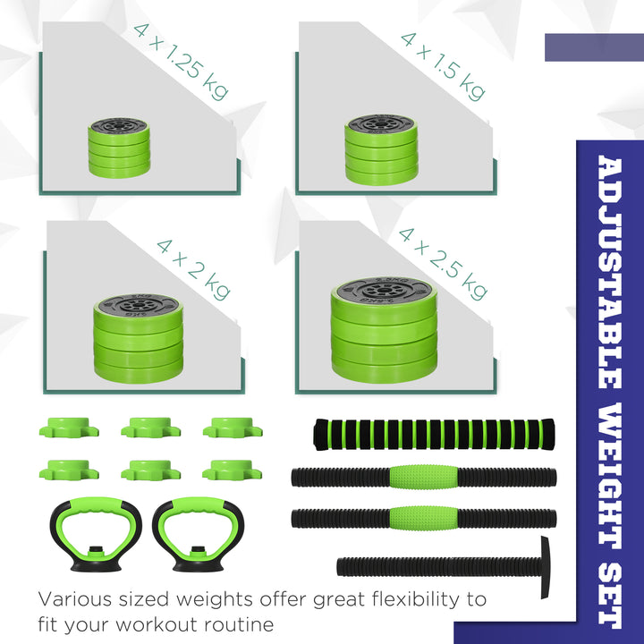 30kg Four-In-One Adjustable Weight Dumbbells Set