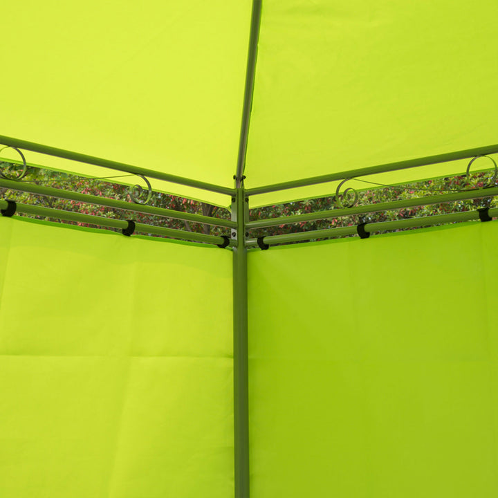 Waterproof 3m x3m Garden Metal Gazebo-Lemon Green