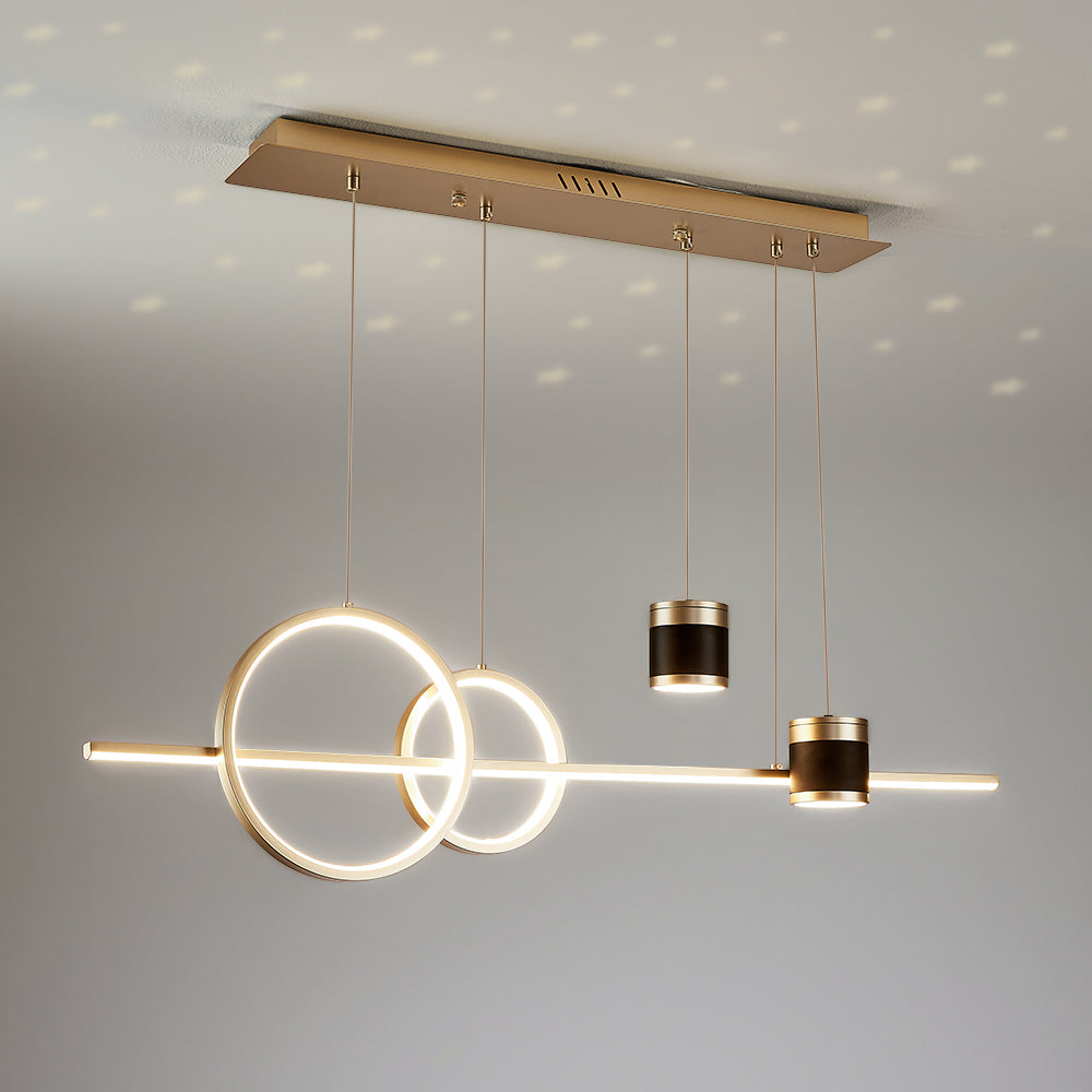 Gold Kitchen Island light Geometric Starry Pendant Light