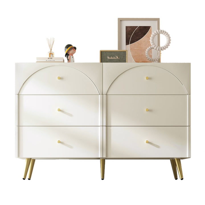 Height Adjustable Sideboard with 6 Sliding Drawers