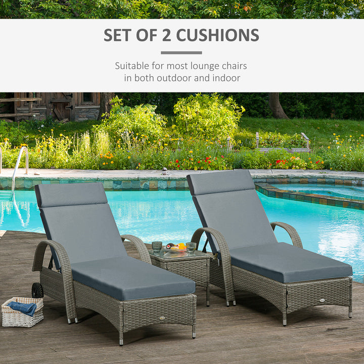 Set of 2 Sun Lounger Cushions