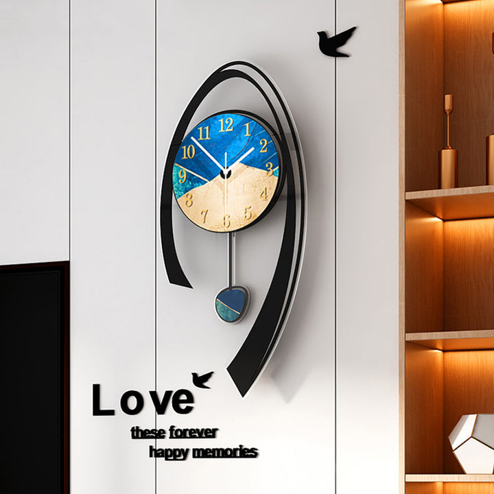 630mm Multi-Color Modern Acrylic Wall Clock Decor Home Hanging Art Living Room Bedroom