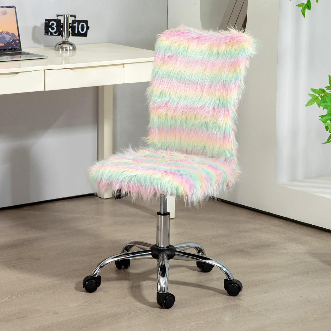 HOMCOM Armless Office Chair, Unicorn Tone