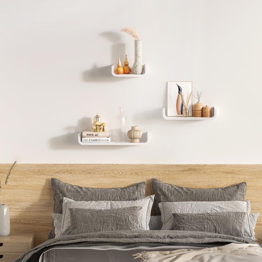 Floating U Shaped Wall Shelves