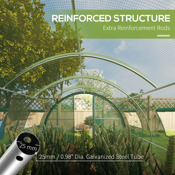 Polyethylene Upgraded Structure Walk-in Polytunnel Greenhouse