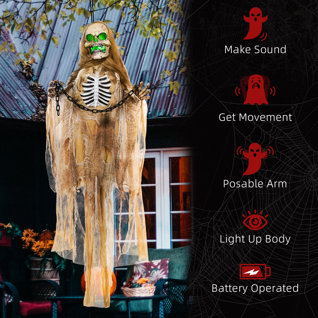 183cm 72" Hanging Skeleton Outdoor Halloween Decoration