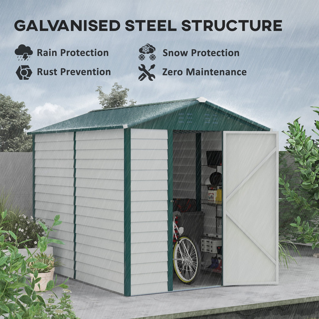 9FT x 6FT Galvanized Metal Garden Shed