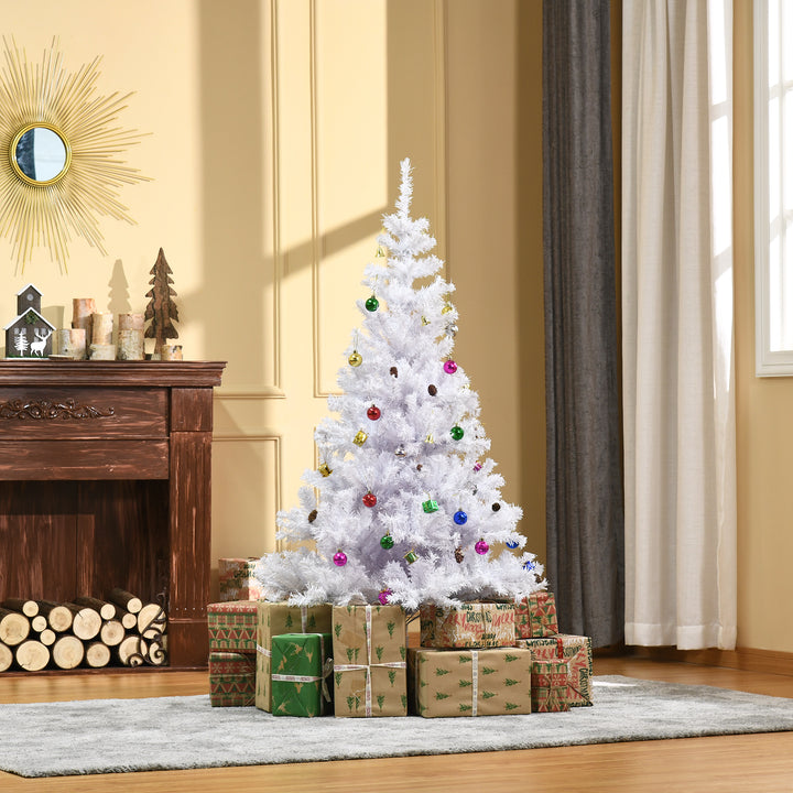 4.9ft Artificial Christmas Tree Holiday Home Decoration with Xmas Ornaments and Metal Stand