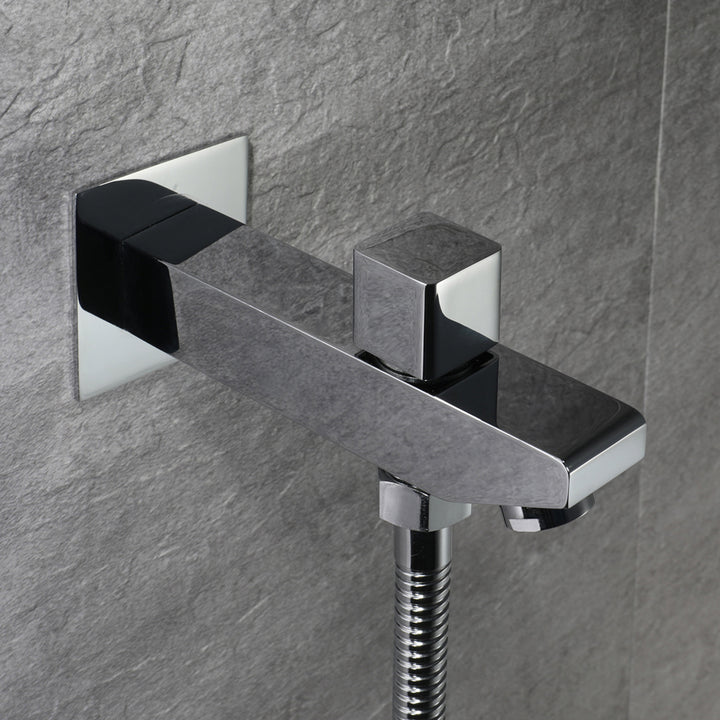 Wall-Mounted 580mm Thermostatic Shower Set in Chrome 4 Functions