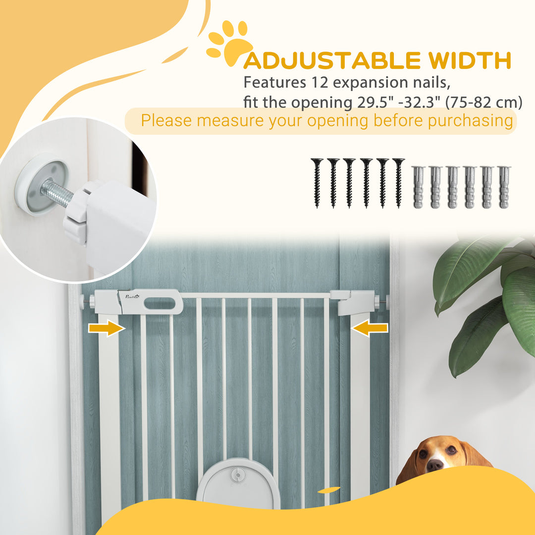 75-82cm Pet Safety Gate with Double Locking