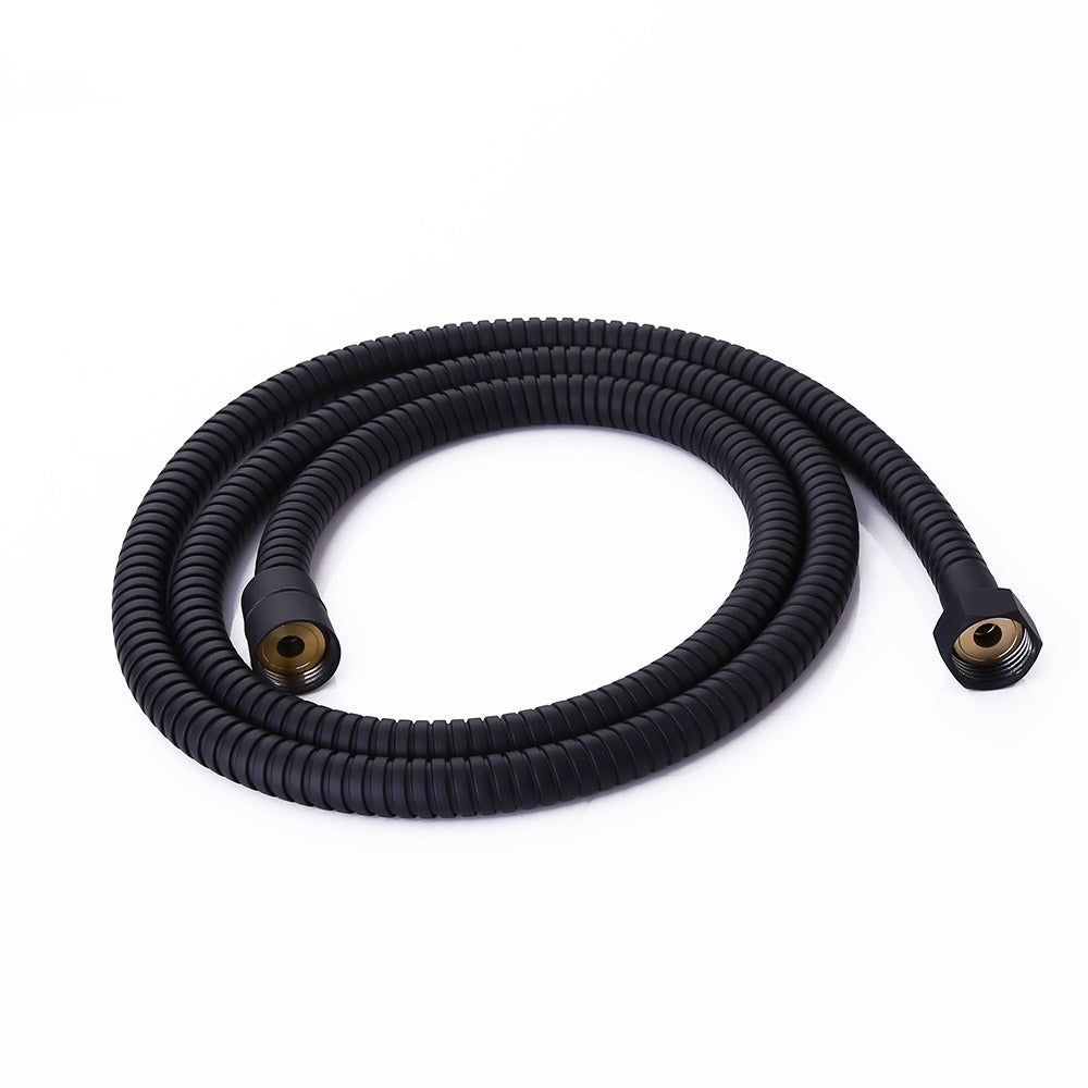 Stainless Steel 1500mm Matte Black Hand Shower Flexible Hose with NPT1/2" Connection